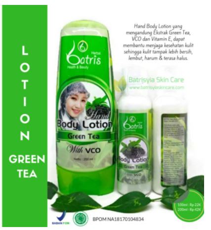 Body lotion herbal dari green tea