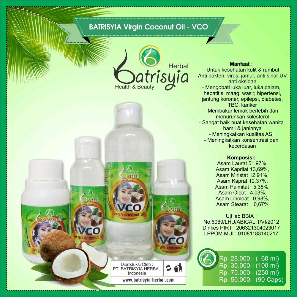 Batrisyia VCO Virgin Minyak kelapa murni