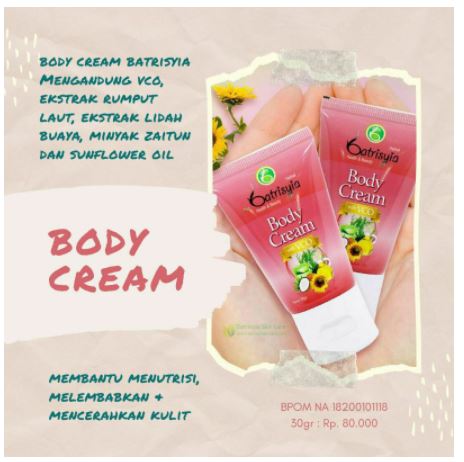 Body Cream alami dan aman