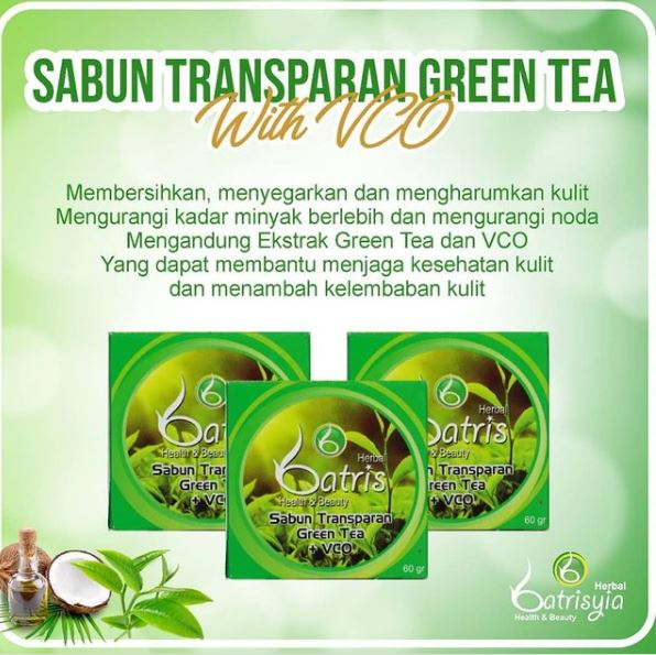 Sabun Transparan Green Tea Batrisyia Herbal
