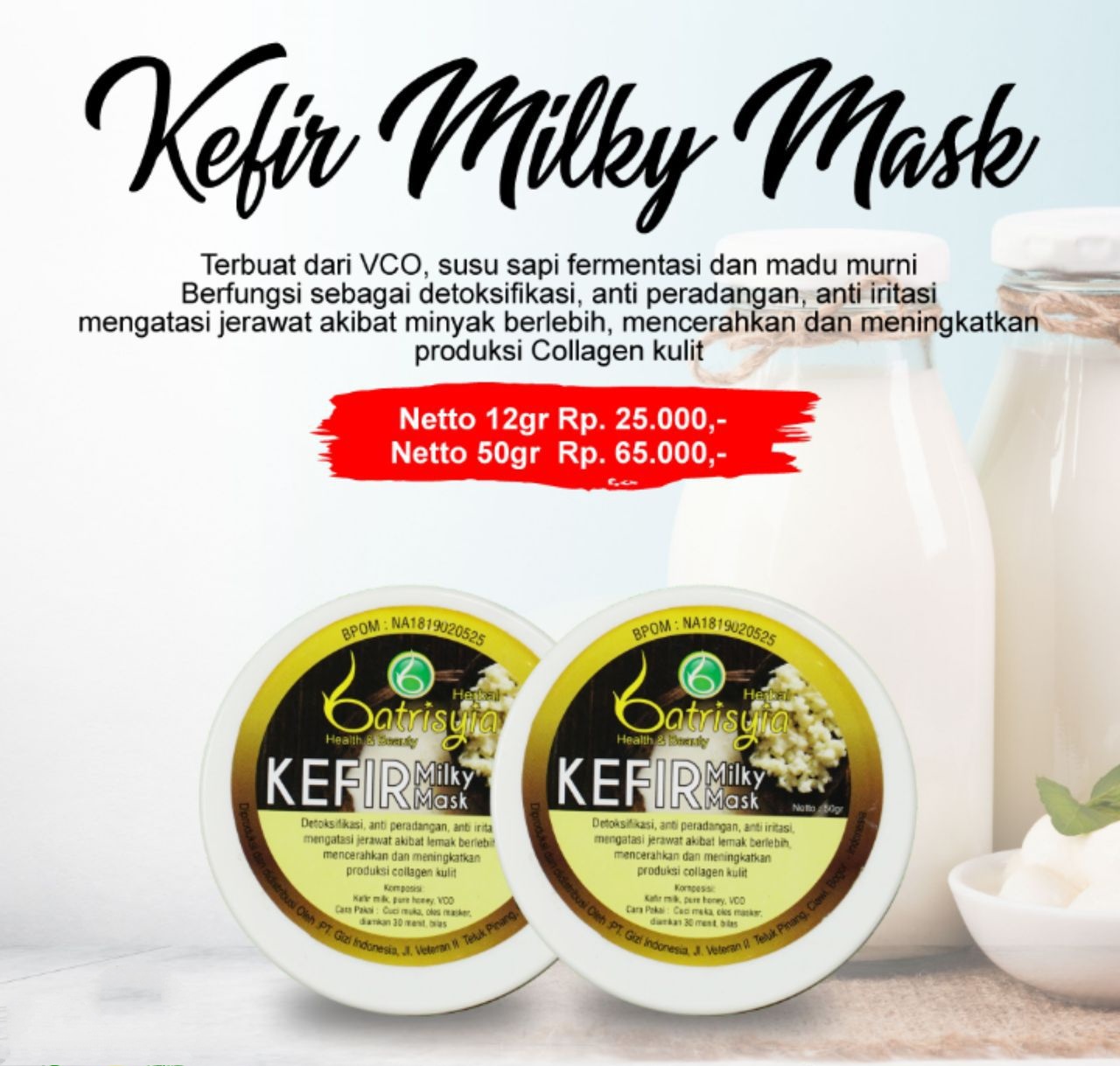 masker kefir untuk mencegah penuaan dini