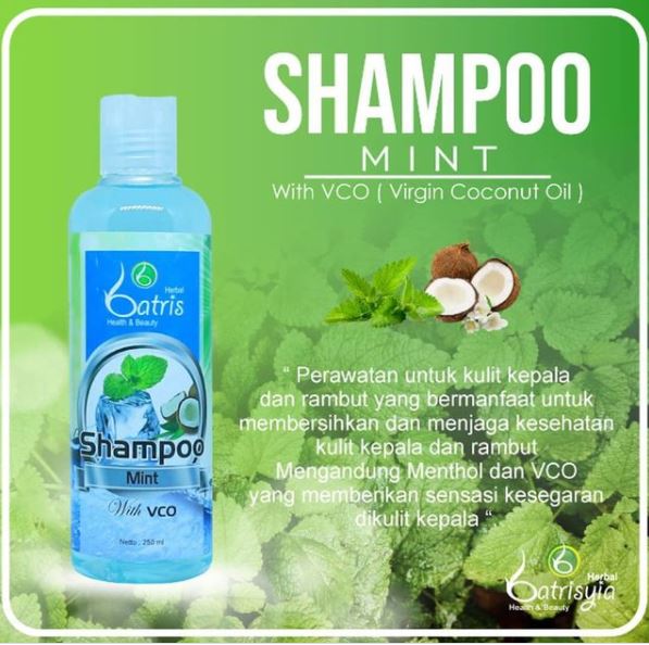 manfaat shampo mint batrisyia untuk rambut lepek, dan berketombe