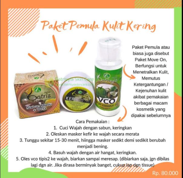 Paket Batrisyia Herbal skincare untuk kulit kering