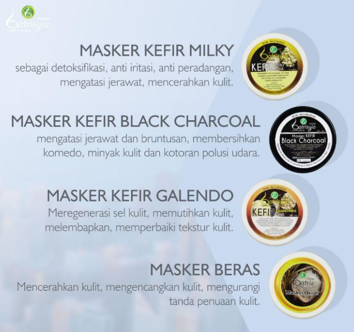 Beberapa varian Masker Wajah Batrisyia