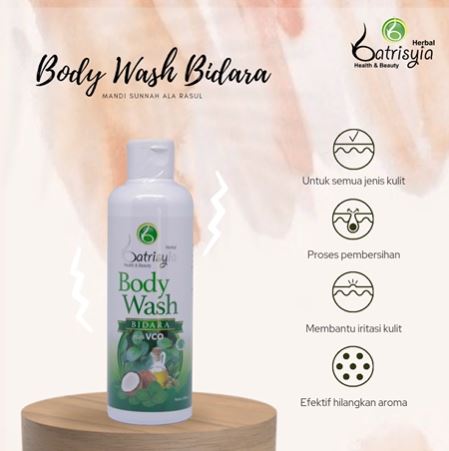 Body wash alami yang mengandung bidara 