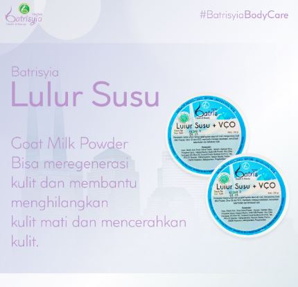 Lulur susu yang alami dan aman digunakan 