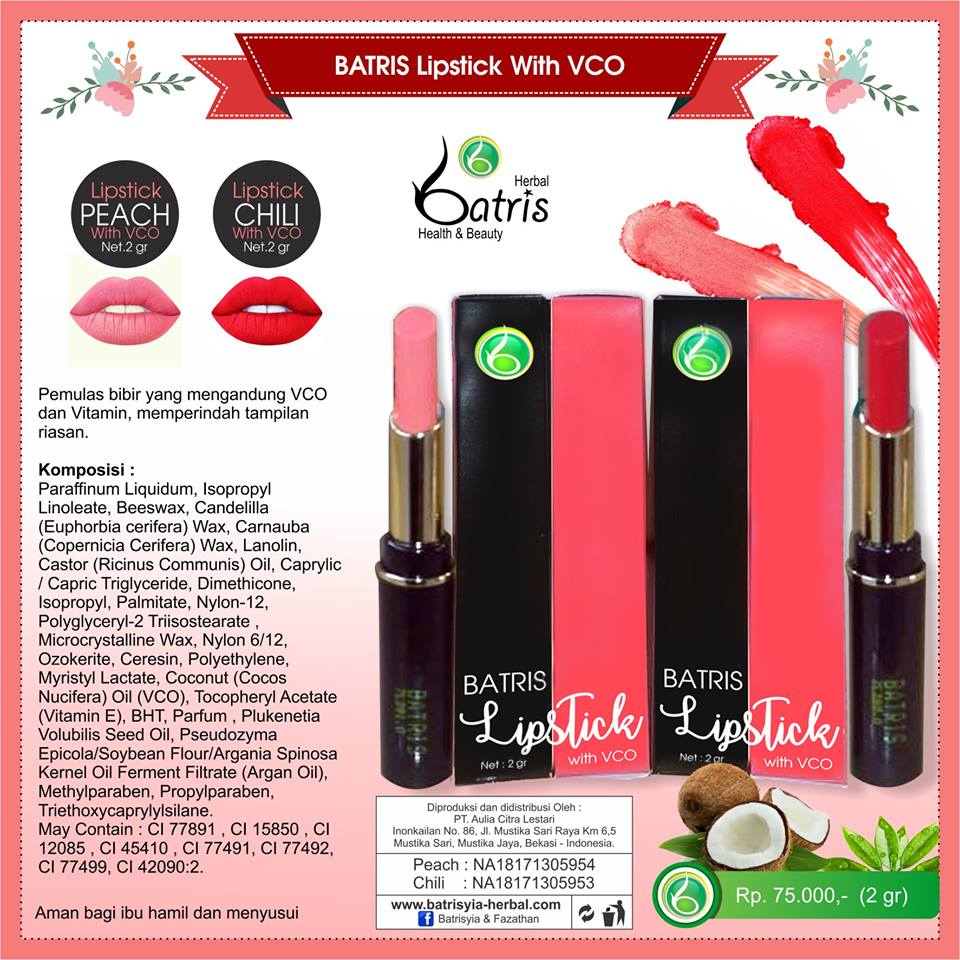 Batrisyia Lipstik with VCO