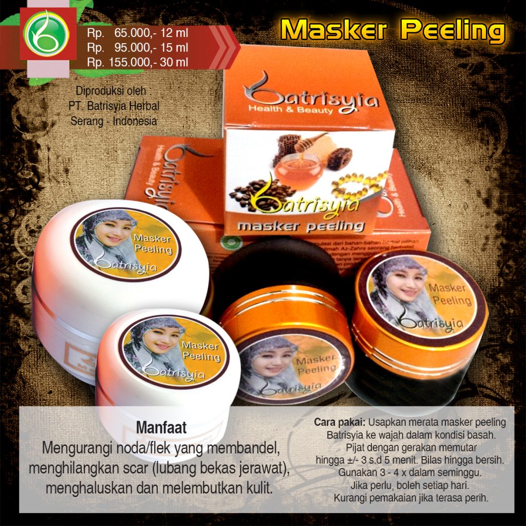 masker peeling flek dan wajah kusan batrisyia herbal skincare