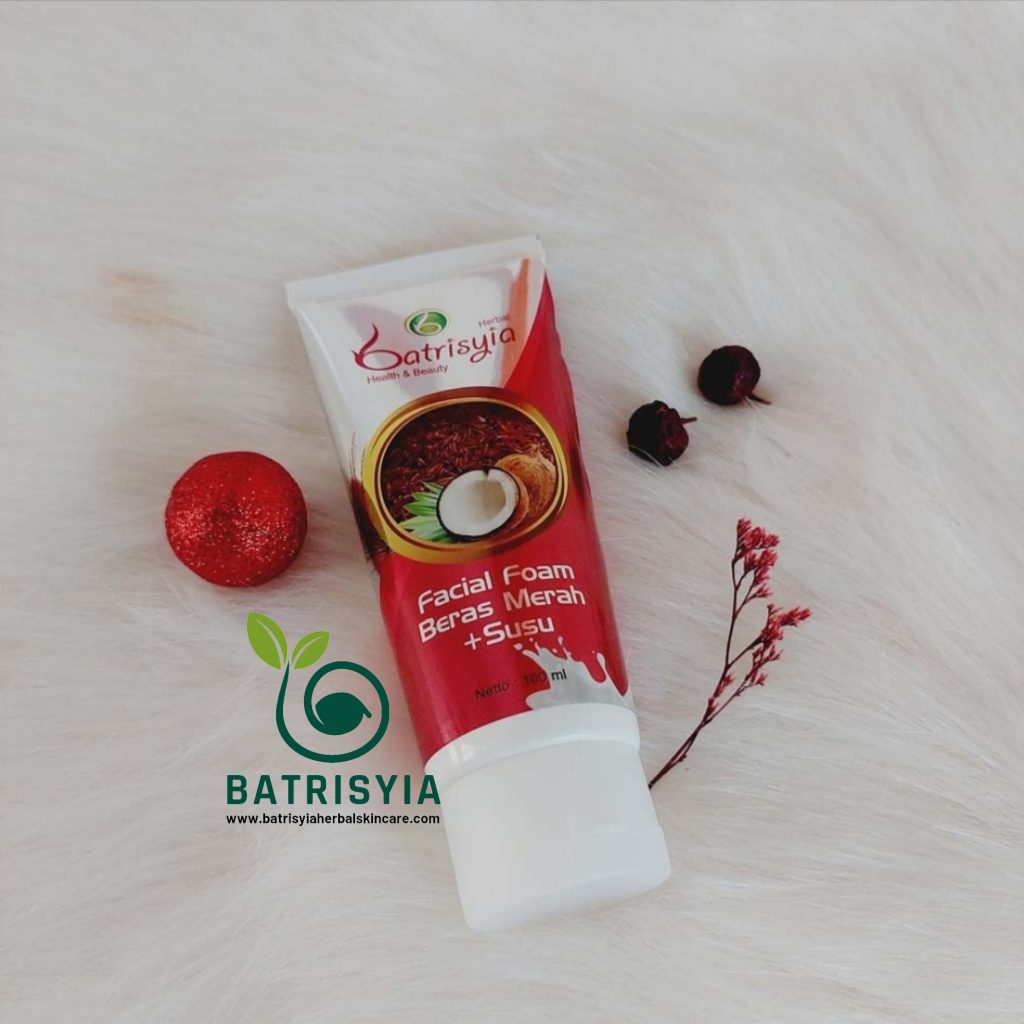 sabun wajah facial foam beras merah batrisyia herbal skincare